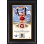 Bianca Belair WWE Framed Golden Moments 10" x 18" WrestleMania 38 Collage with a Piece of Match-Used Canvas - Limited Edition of 250