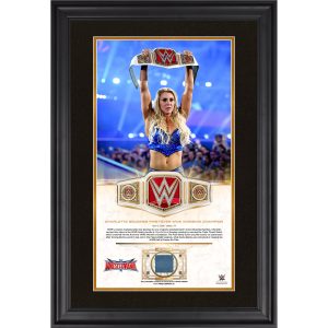 Charlotte Flair WWE Framed Golden Moments 10" x 18" WrestleMania 32 Collage with a Piece of Match-Used Canvas - Limited Edition of 250